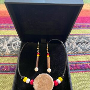 Baby Drum Necklace & Earings Set